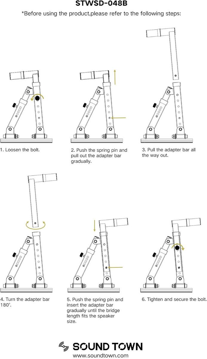 Singtronic Professional Heavy Duty Speaker Wall Mount Bracket (Pair)