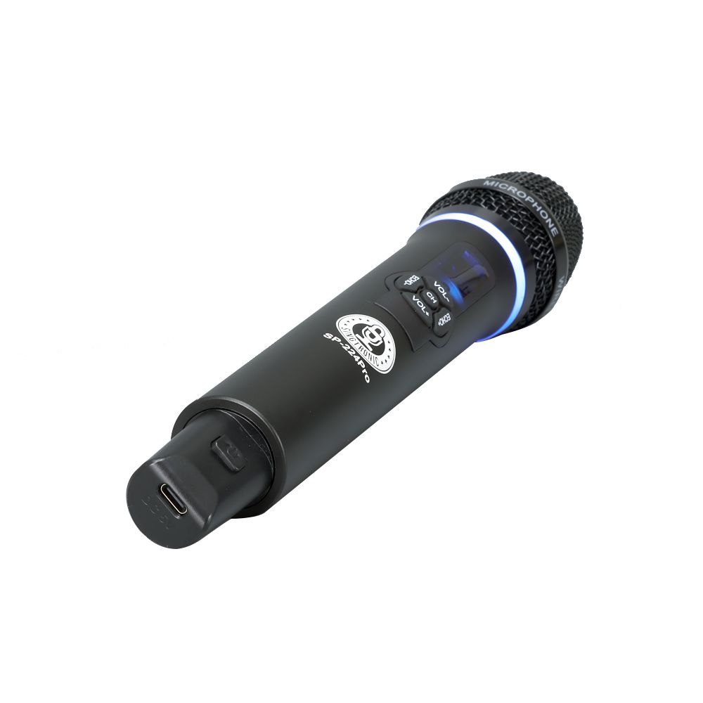 Singtronic SP-224Pro Digital 2 x Wireless Microphone Karaoke System Operated 100% by Batteries