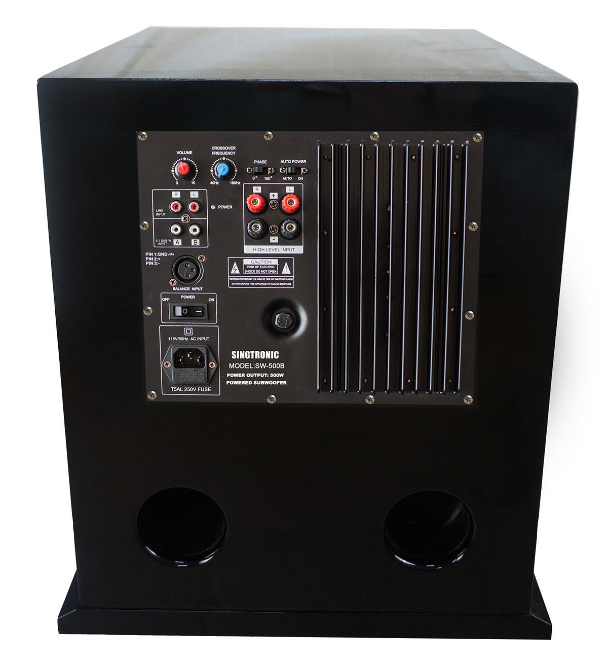 Singtronic SW-500B Professional Power 500 WattsS Pre-Amplifier Sub-Woofer both XLR & RCA Input