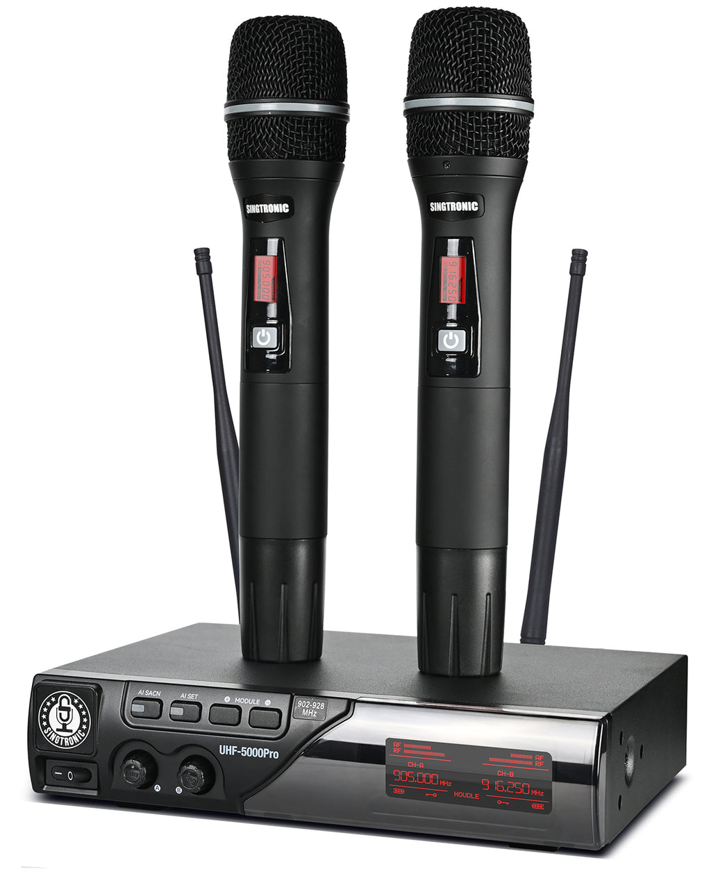 Singtronic True Diversity UHF-5000Pro Professional 900Mhz Dual Wireless Microphone Karaoke