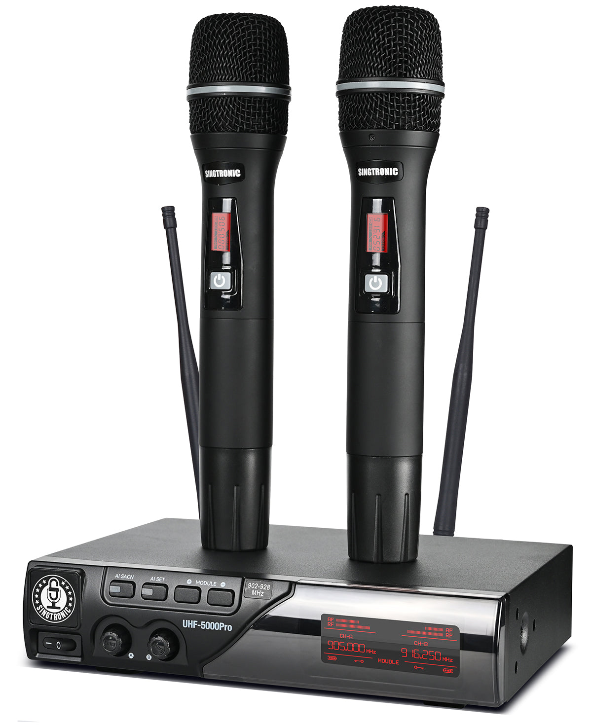 Singtronic True Diversity UHF-5000Pro Professional 900Mhz Dual Wireless Microphone Karaoke