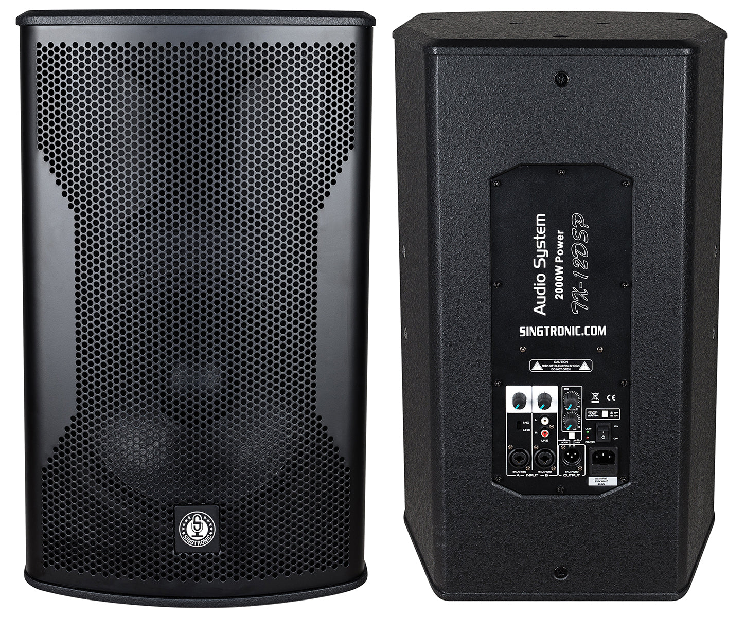 Singtronic TX-12DSP Professional 4000W Self-Power Karaoke Speaker System (Pair)