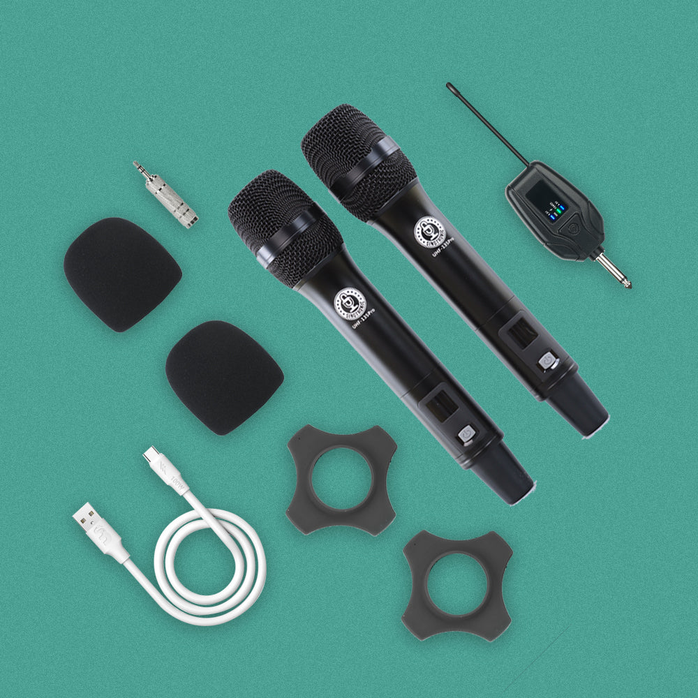 Singtronic UHF-135Pro Digital Portable 2 x Wireless Microphone Karaoke Built in Echo Volume
