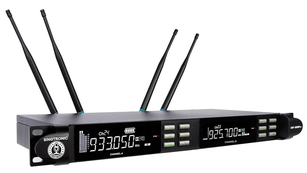 Singtronic UHF-3000Pro Professional True Diversity 2 x Wireless Microphone