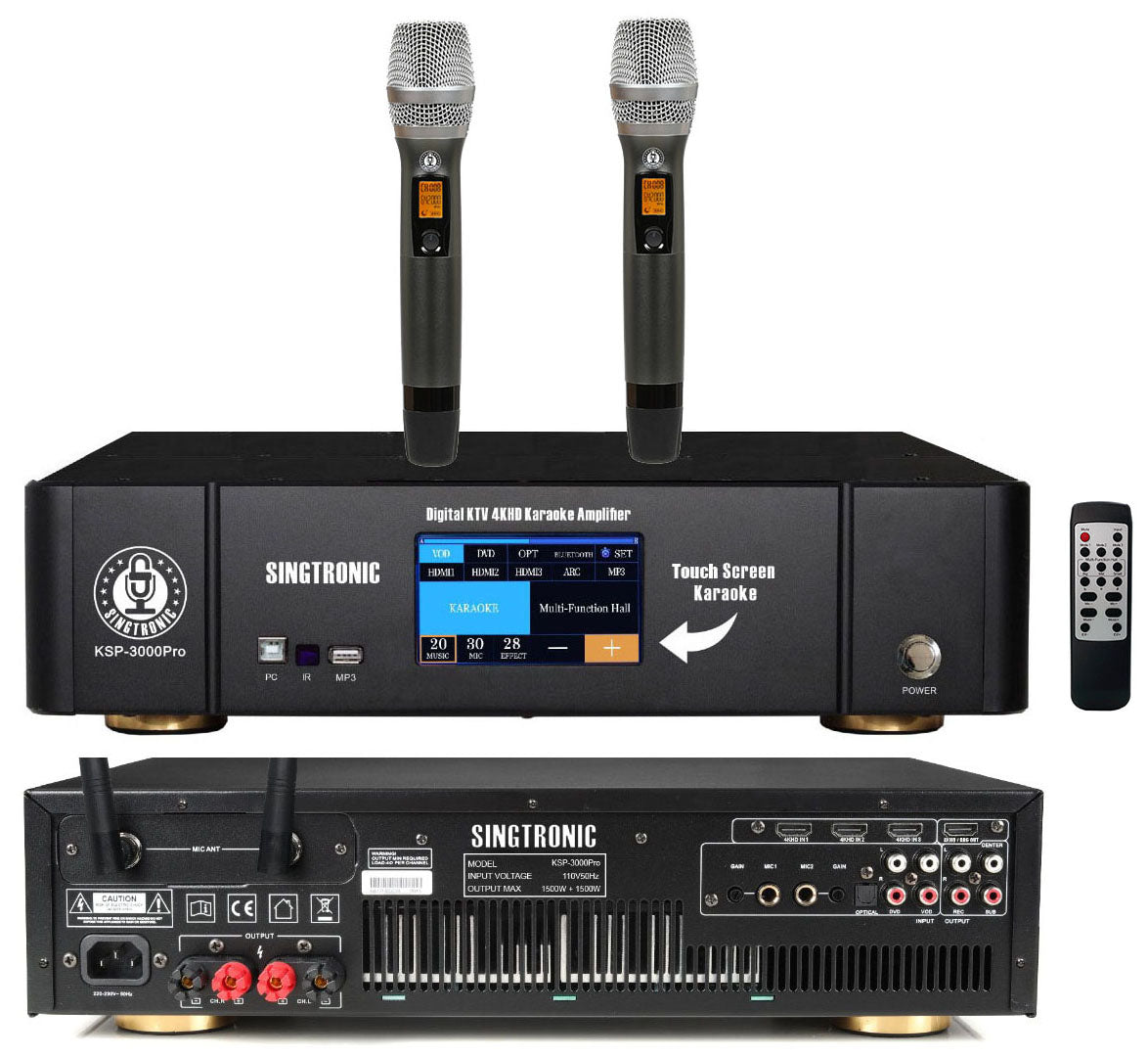 Singtronic Youtube Karaoke System by iPhone/iPad &amp; PC Tablet Professional 3000W System Special
