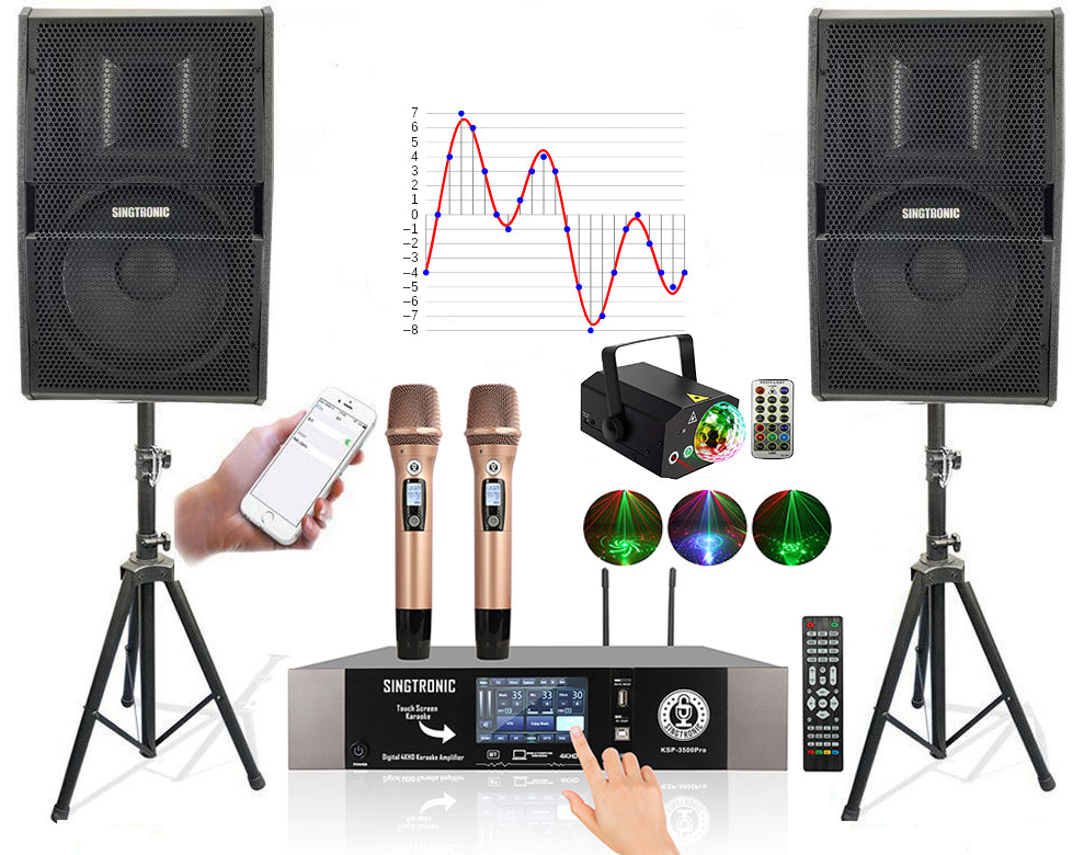 Singtronic Youtube Professional Complete 3500W Karaoke System via Iphone / Ipad & Android PC