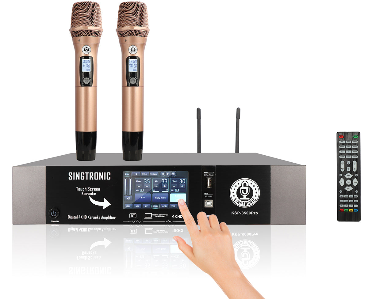 Singtronic Youtube Professional Complete 3500W Karaoke System via Iphone / Ipad & Android PC