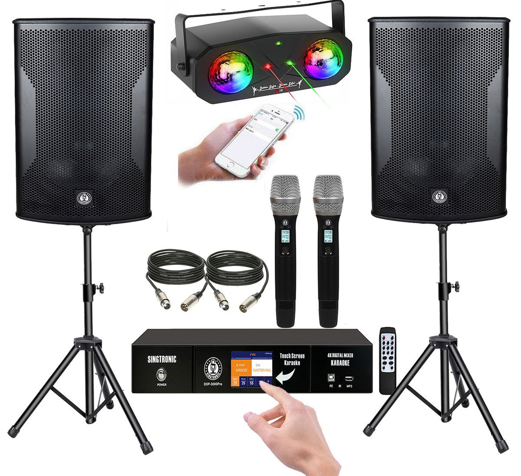 Karaoke System Professional Complete 4000W Built in HDMI-Arc, Optical, Bluetooth and Anti-Feedback