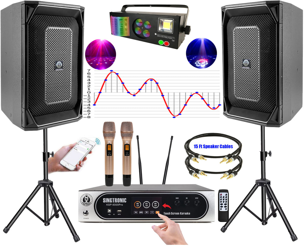 Singtronic Professional 6000W Youtube Karaoke System Specials Select Songs by IOS & Android Apps