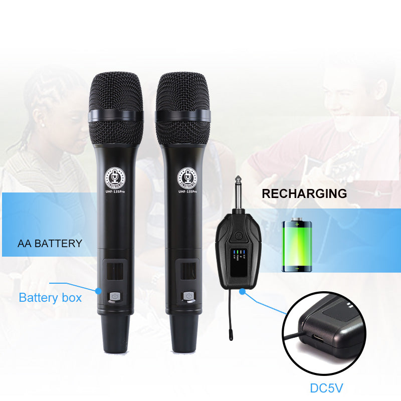 Singtronic UHF-135Pro Digital Portable 2 x Wireless Microphone Karaoke Built in Echo Volume