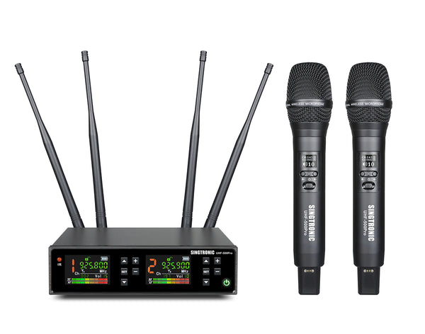 Singtronic UHF-500Pro Professional Digital True Diversity Dual Wireless Microphone Karaoke System