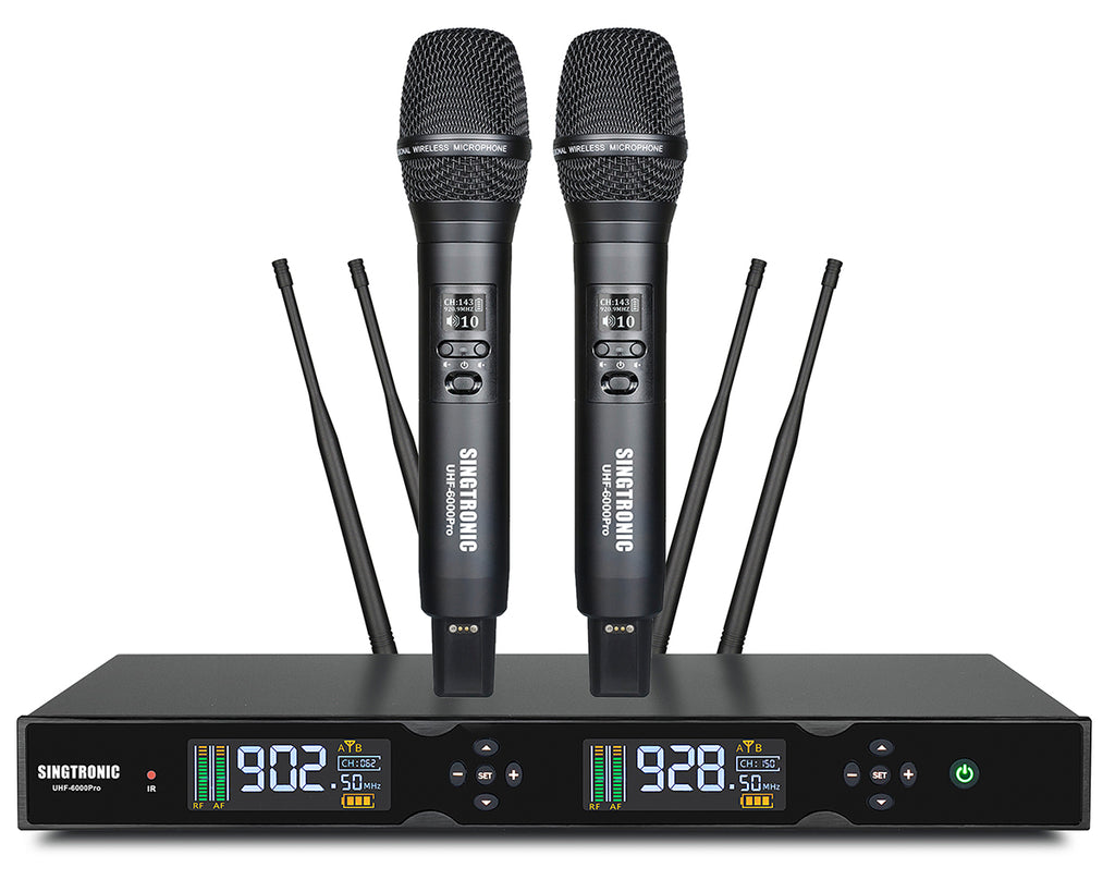 Singtronic UHF-6000Pro Professional Rechargeable Digital True Diversity Wireless Microphone System