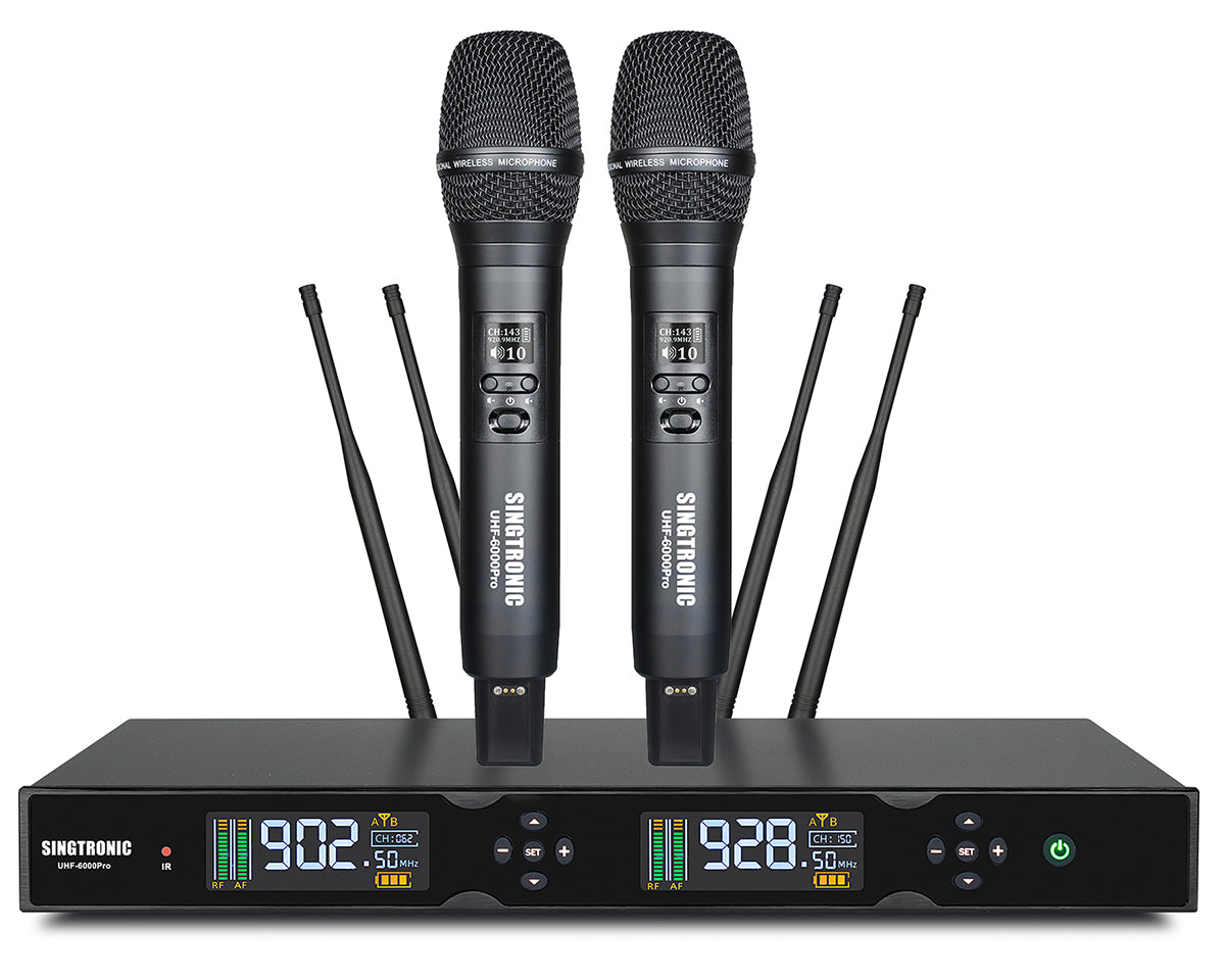 Singtronic UHF-6000Pro Professional Rechargeable Digital True Diversity Wireless Microphone System