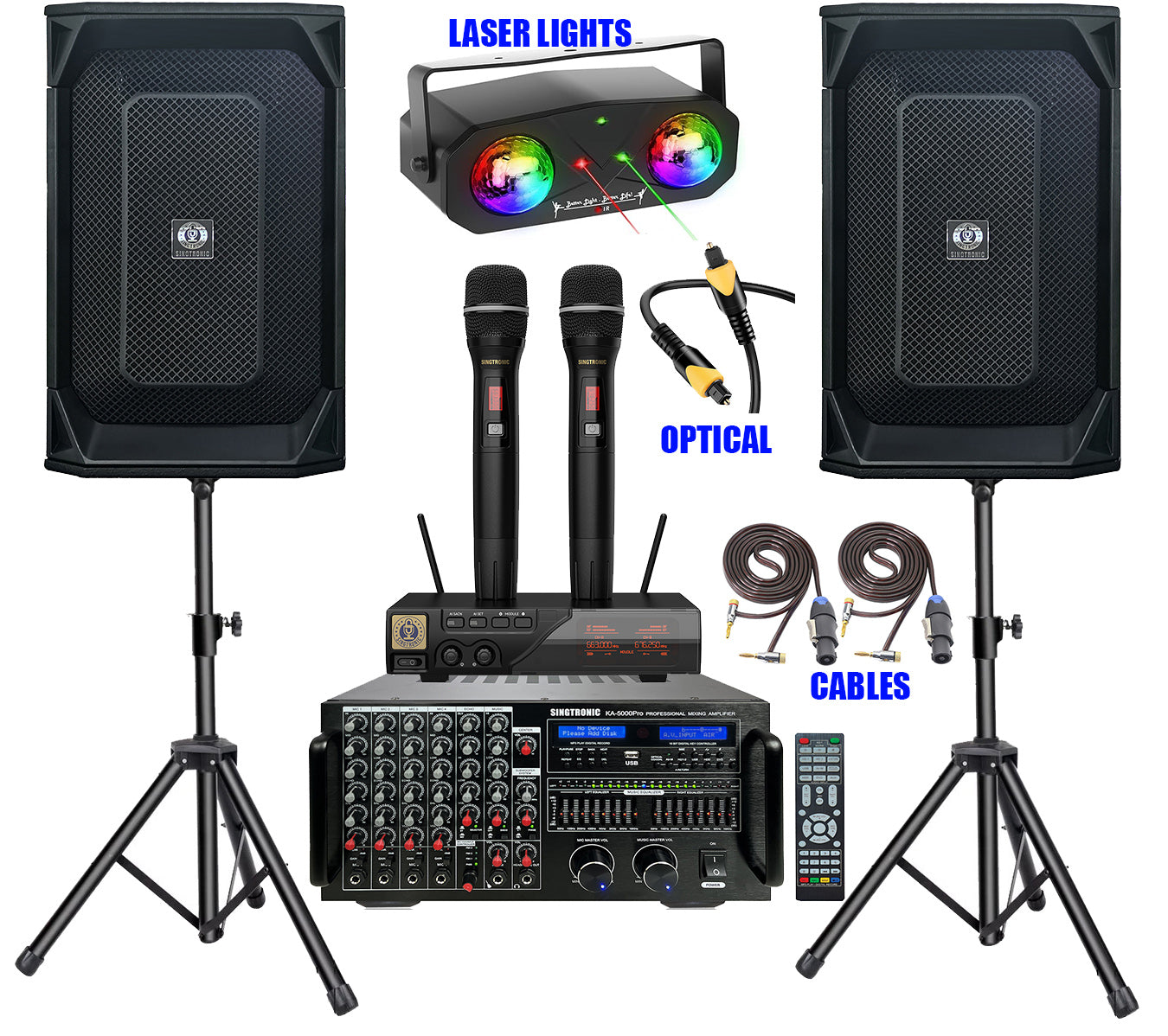 Youtube Karaoke System Singtronic 5000W Select Songs via Iphone / Ipad and Android